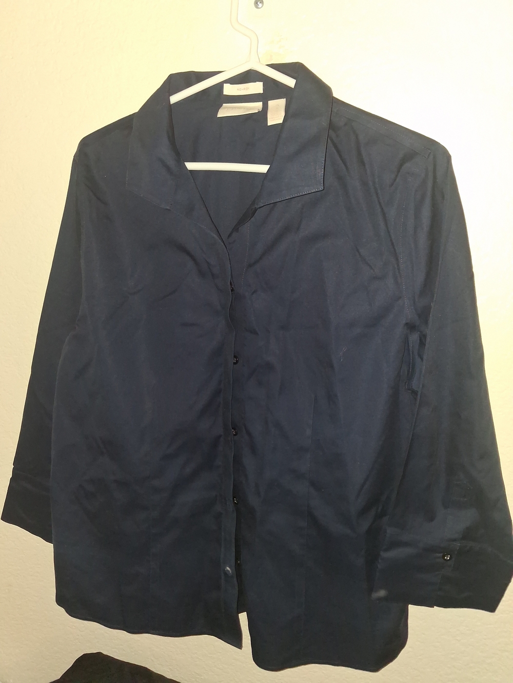 Chico's Men's Navy Button-Front Dress Shirt
